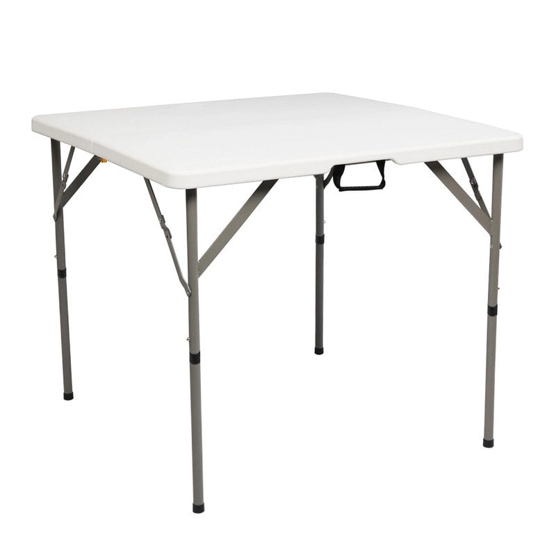 Outdoor 34 in.D x 29 in.H Portable Plastic Camping Table,White