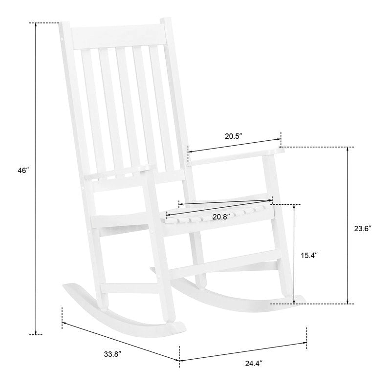 Outdoor Wooden Patio Porch Rocking Chair