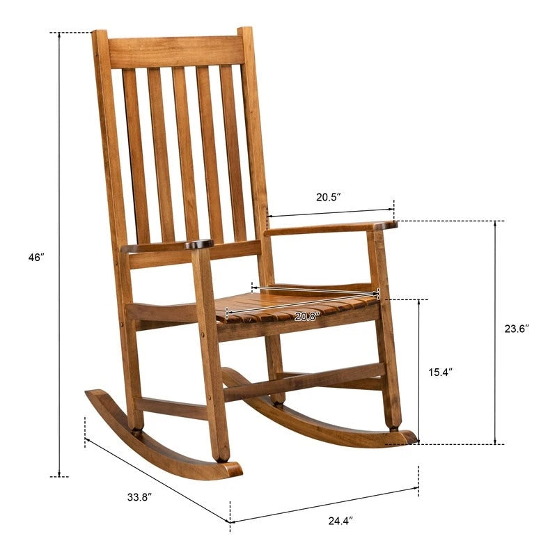 Outdoor Wooden Patio Porch Rocking Chair