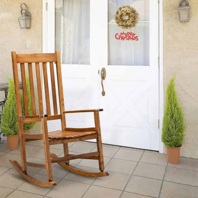 Outdoor Wooden Patio Porch Rocking Chair