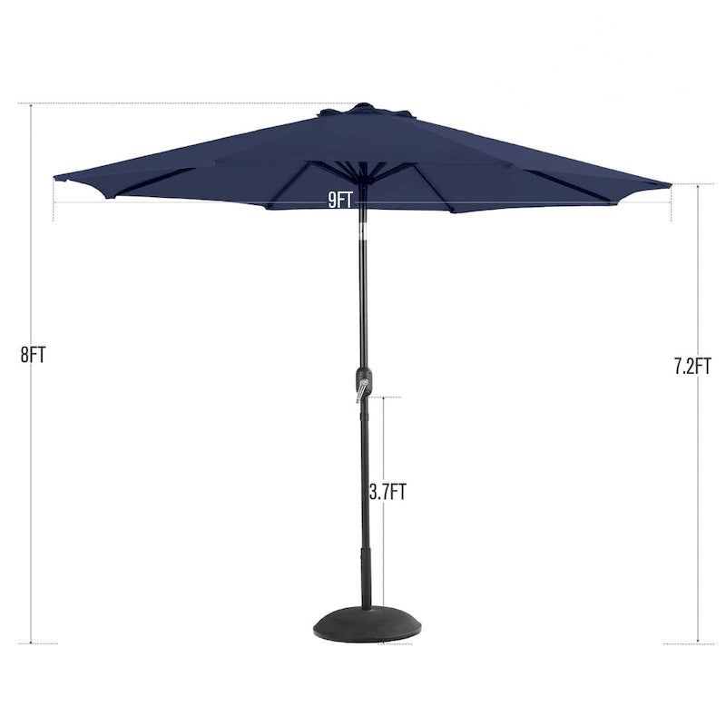 Patio 5-piece Dining Set, 1 Square 37  Metal Table with Umbrella Hole and 4 Rattan Chairs with Cushion