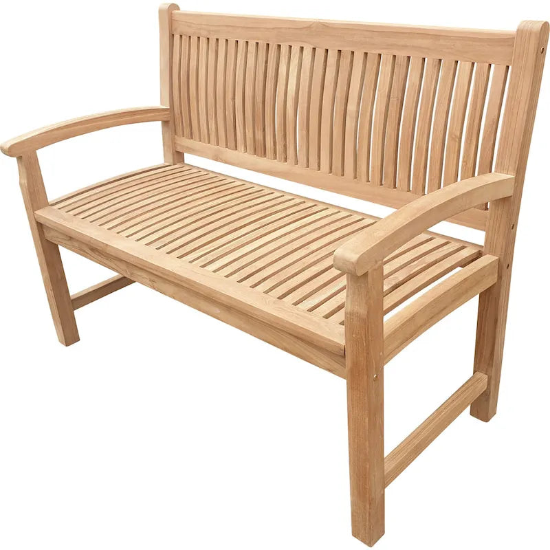 Seven Seas Teak El Mar Teak Wood Outdoor Patio Bench, 4 Foot