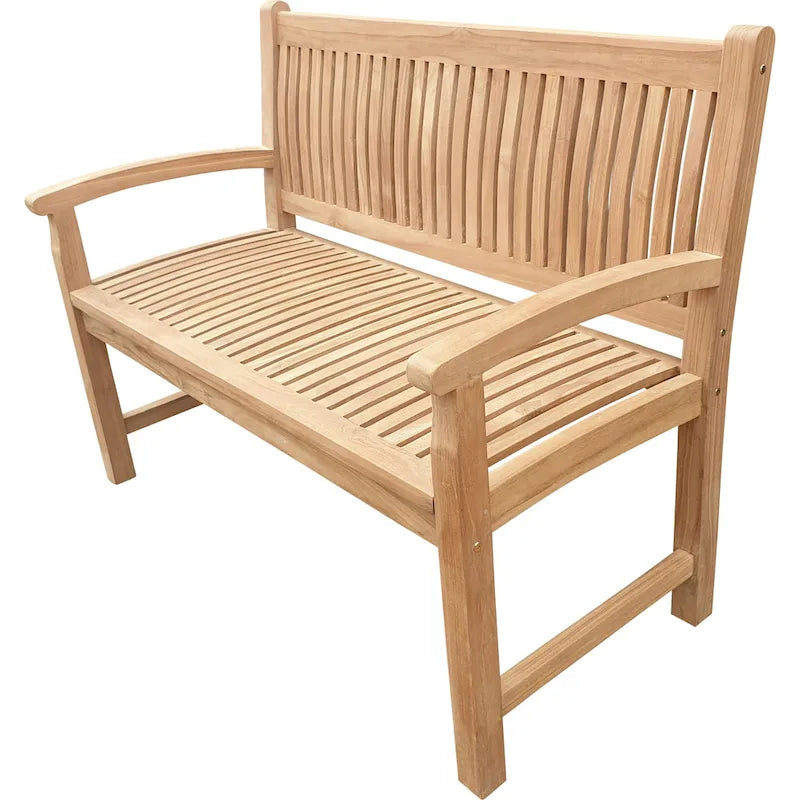 Seven Seas Teak El Mar Teak Wood Outdoor Patio Bench, 4 Foot