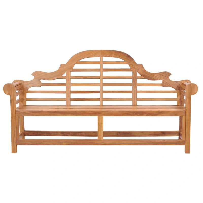 Chic Teak Lutyens Teak Wood Outdoor Garden & Patio Triple Bench