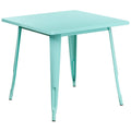 31.5  Square Metal Indoor-Outdoor Table