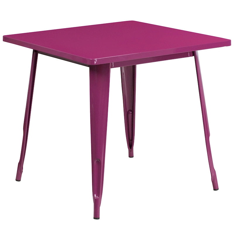 31.5  Square Metal Indoor-Outdoor Table