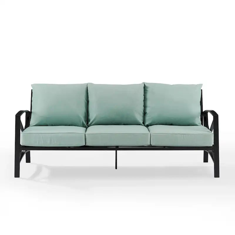 Crosley Kaplan Outdoor Metal Sofa - 79 W x 30.5 D x 32 H