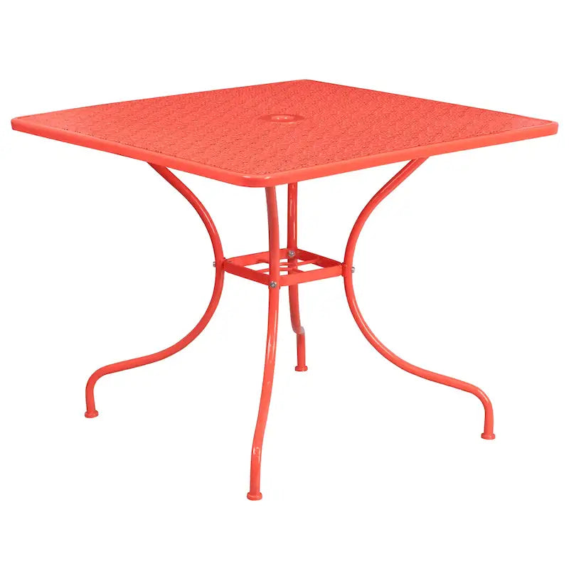 Steel 5-piece 35.5-inch Square Indoor-Outdoor Dining Set