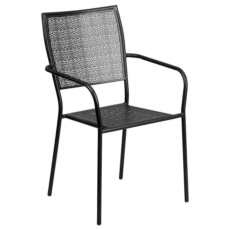 Steel 5-piece 35.5-inch Square Indoor-Outdoor Dining Set