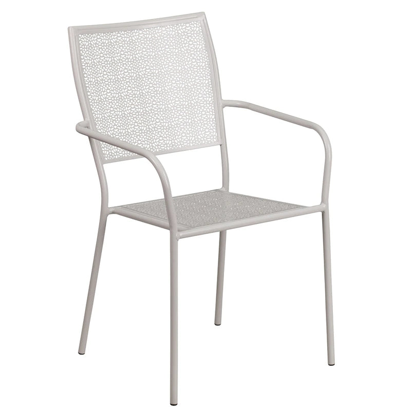 Steel 5-piece 35.5-inch Square Indoor-Outdoor Dining Set
