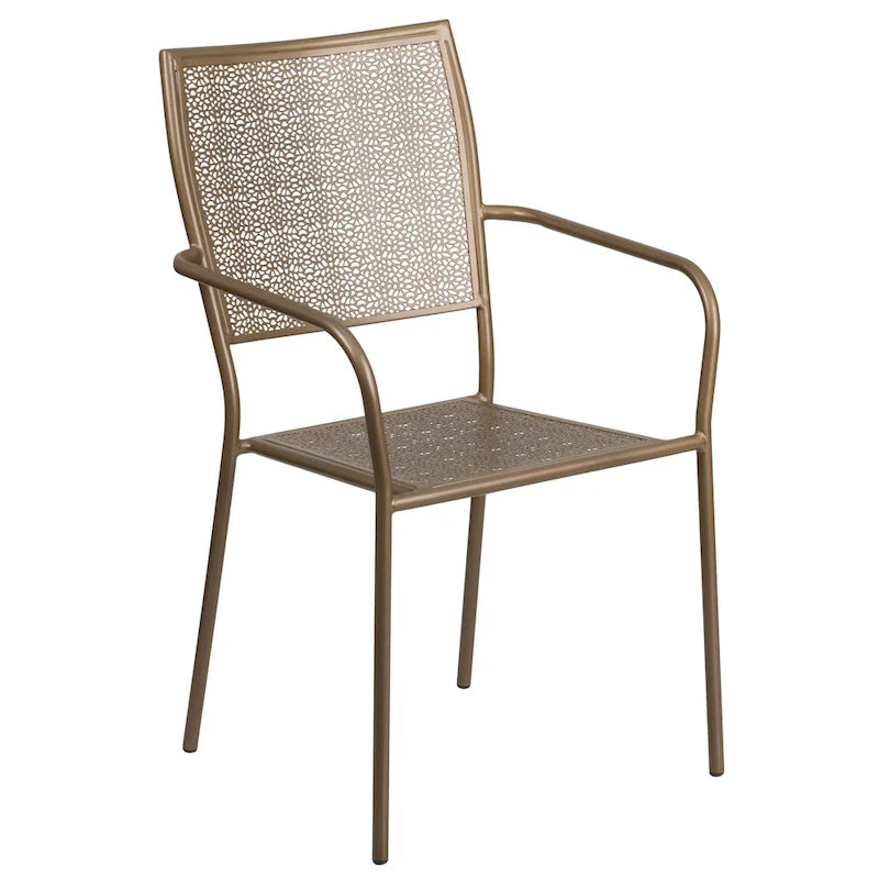 Steel 5-piece 35.5-inch Square Indoor-Outdoor Dining Set