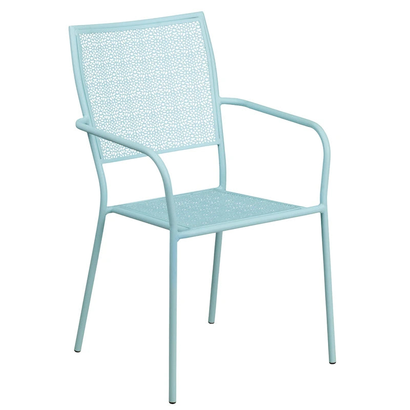 Steel 5-piece 35.5-inch Square Indoor-Outdoor Dining Set
