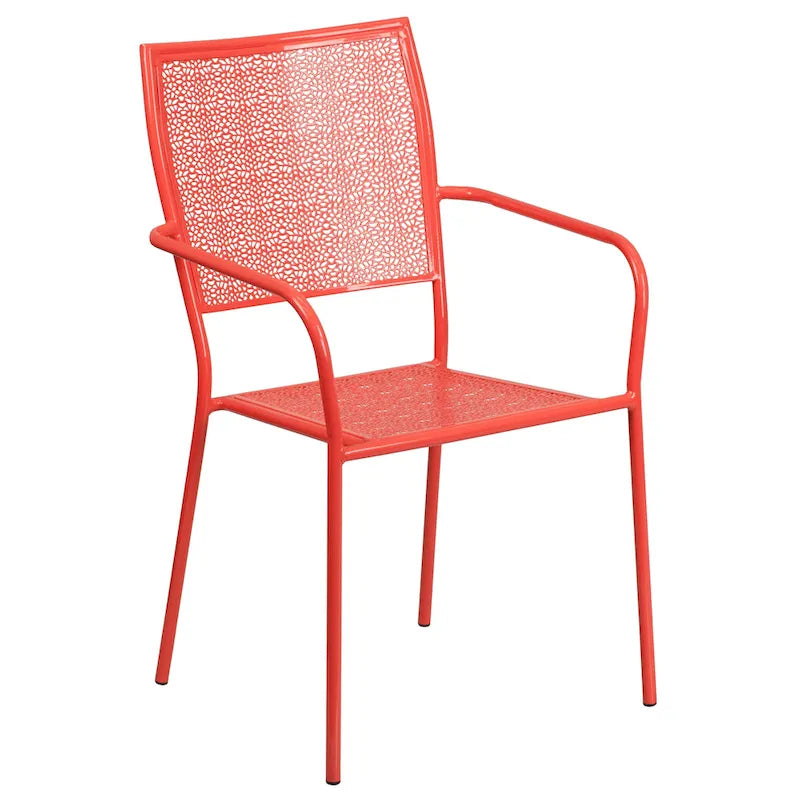 Steel 5-piece 35.5-inch Square Indoor-Outdoor Dining Set