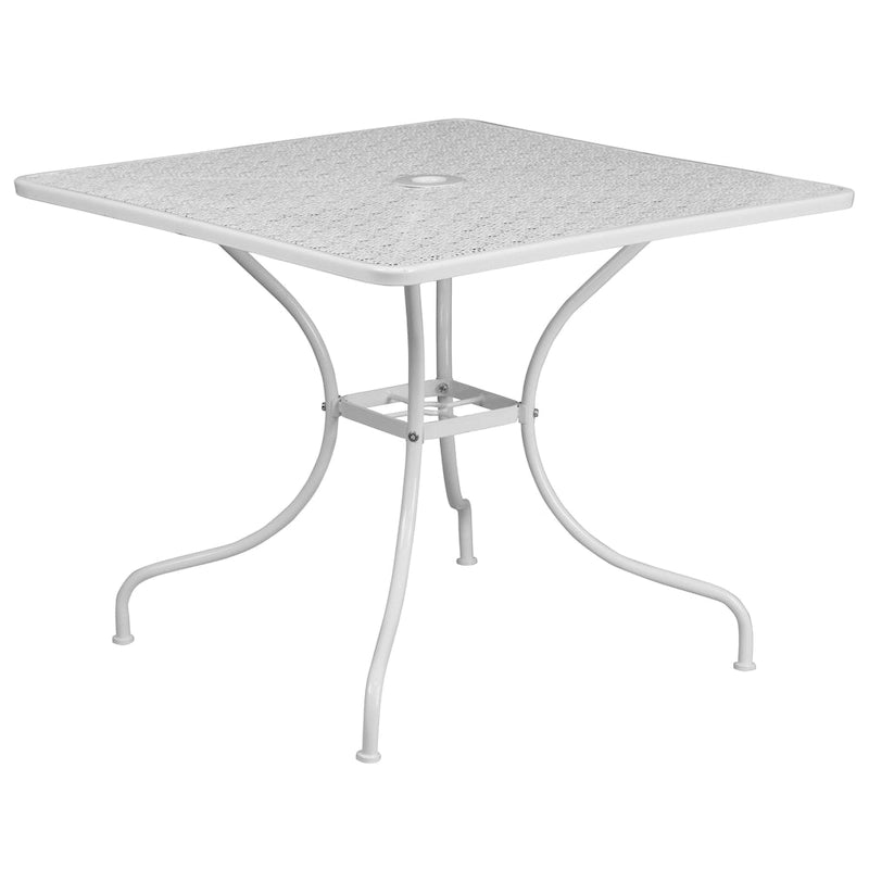 Steel 5-piece 35.5-inch Square Indoor-Outdoor Dining Set