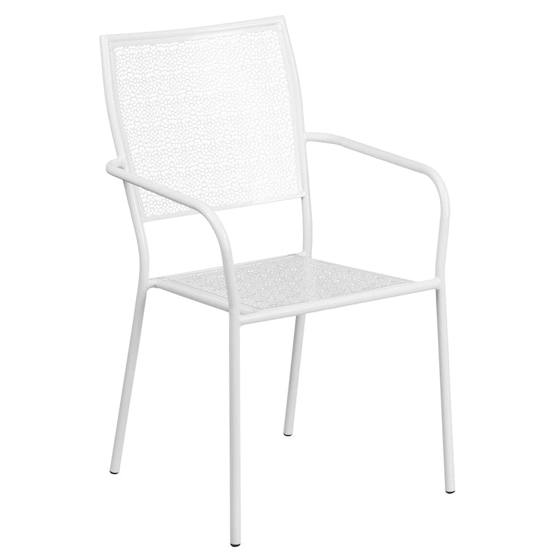 Steel 5-piece 35.5-inch Square Indoor-Outdoor Dining Set