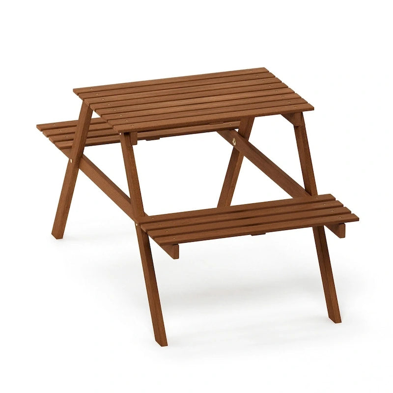Ormond Hardwood Kids Picnic Table and Chair Set in Teak Oil by Havenside Home