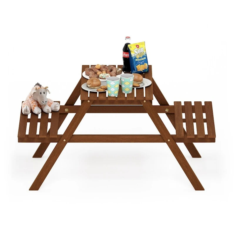 Ormond Hardwood Kids Picnic Table and Chair Set in Teak Oil by Havenside Home