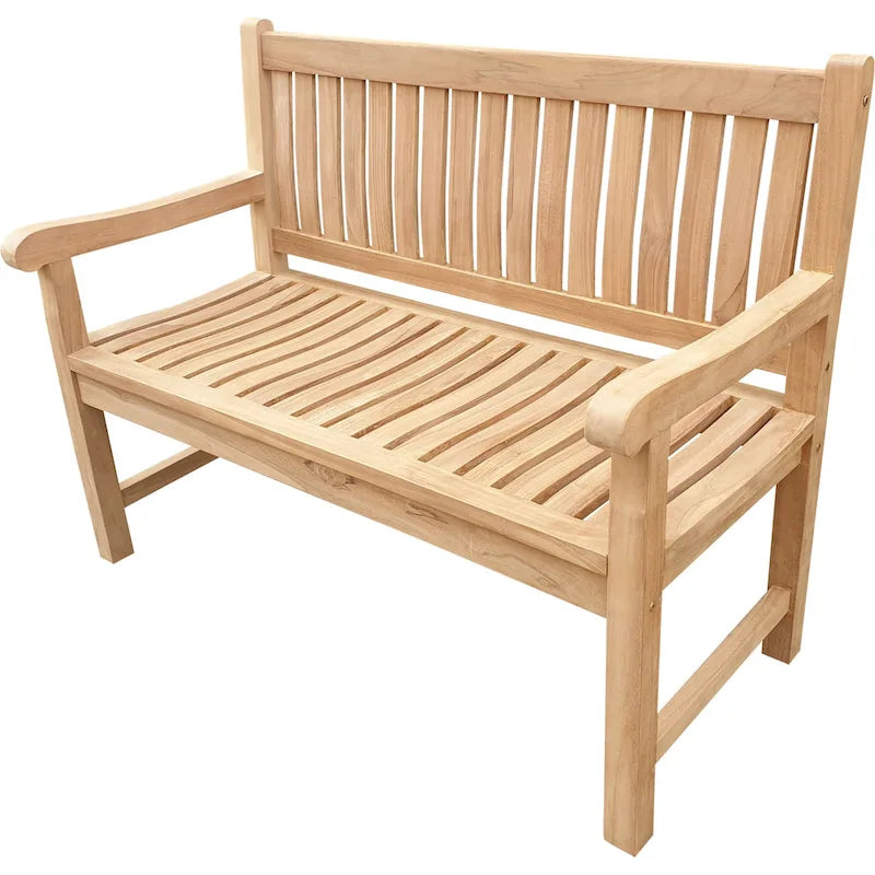 Seven Seas Teak San Juan Teak Wood Outdoor Patio Bench, 4 Foot