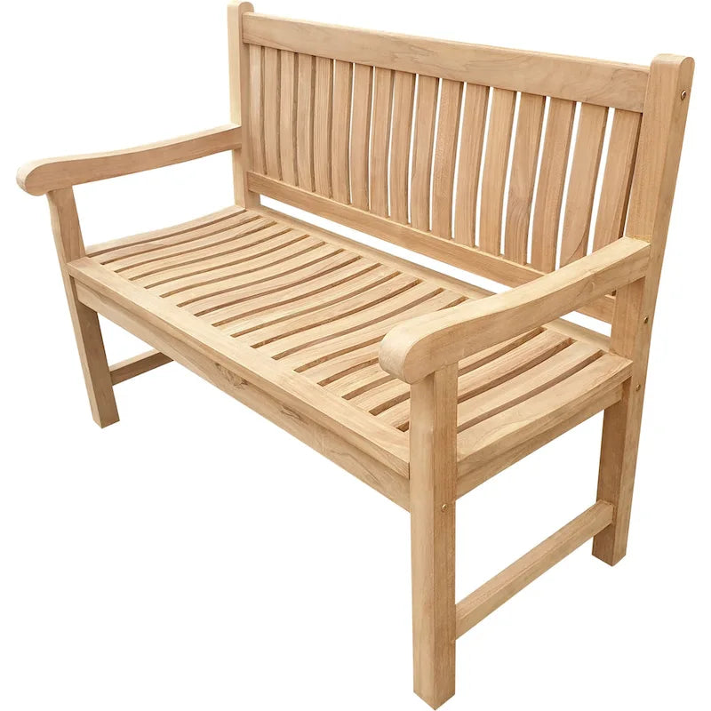 Seven Seas Teak San Juan Teak Wood Outdoor Patio Bench, 4 Foot