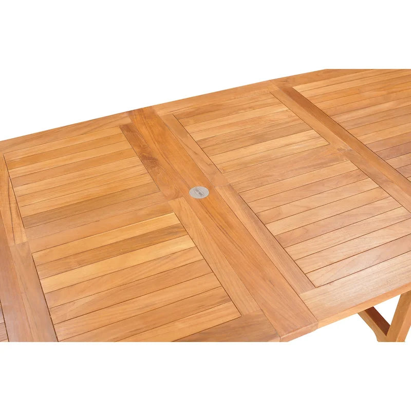 Chic Teak 11 Piece Oval Teak Wood Elzas Table/Chair Set With Cushions