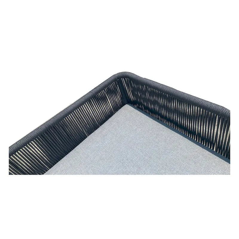 Cancun Aluminum Sofa with Silver Cushion