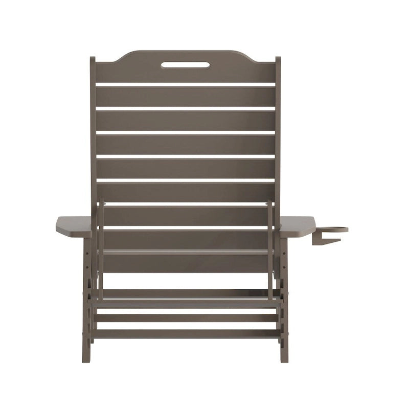Outdoor Adjustable Lounge Chair with Cupholder