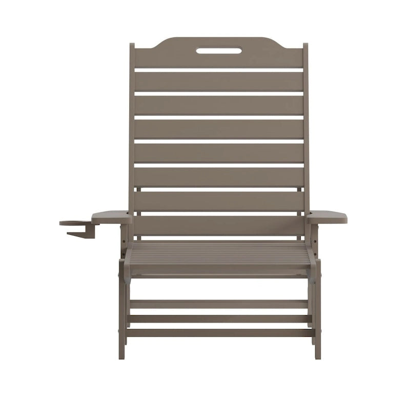Outdoor Adjustable Lounge Chair with Cupholder