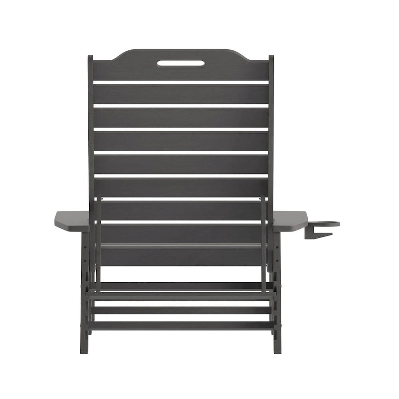 Outdoor Adjustable Lounge Chair with Cupholder