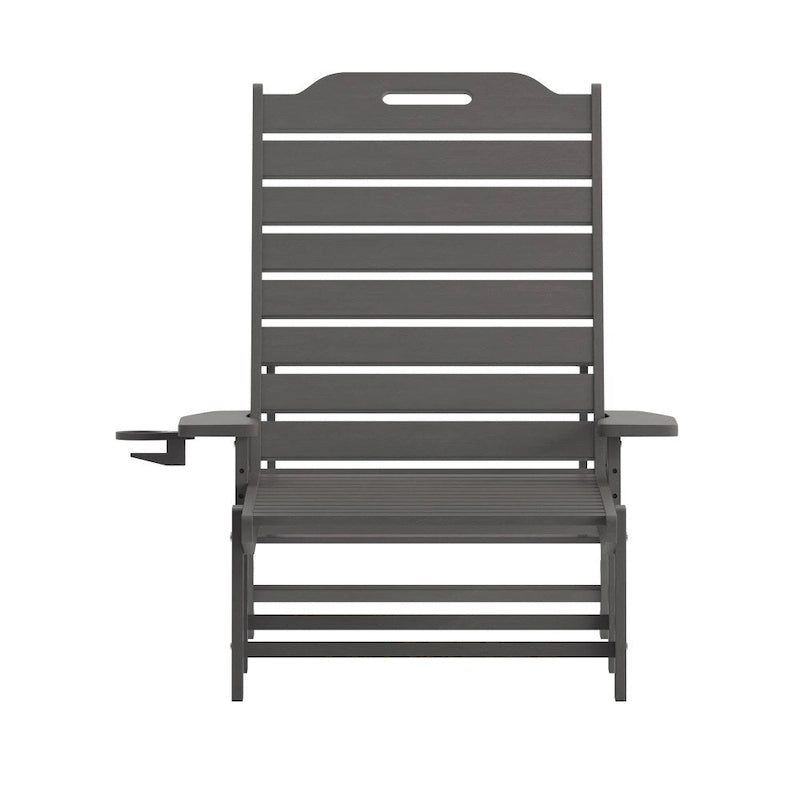 Outdoor Adjustable Lounge Chair with Cupholder
