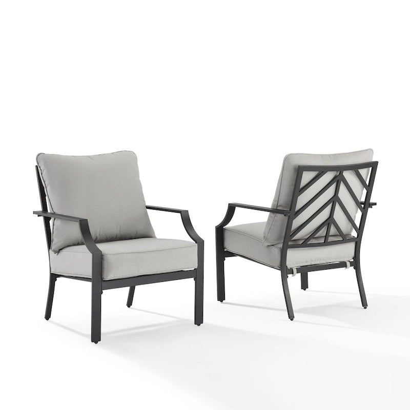 Crosley Otto 2Pc Outdoor Metal Armchair Set