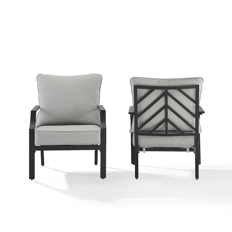 Crosley Otto 2Pc Outdoor Metal Armchair Set