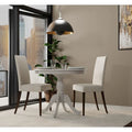 Round Pedestal Dining Table – Whitewash / Natural Driftwood