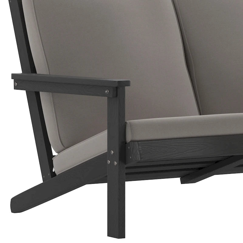 All-Weather Poly Resin Adirondack Loveseat & Cushions