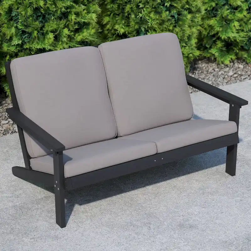 All-Weather Poly Resin Adirondack Loveseat & Cushions