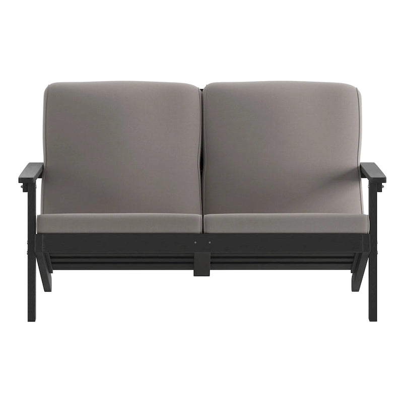 All-Weather Poly Resin Adirondack Loveseat & Cushions