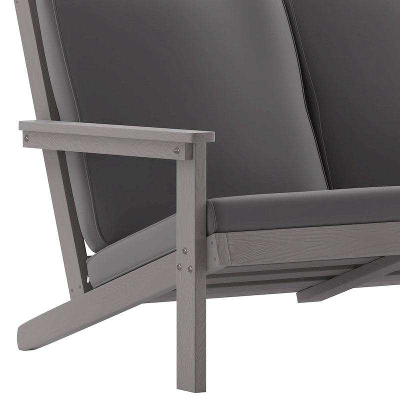 All-Weather Poly Resin Adirondack Loveseat & Cushions