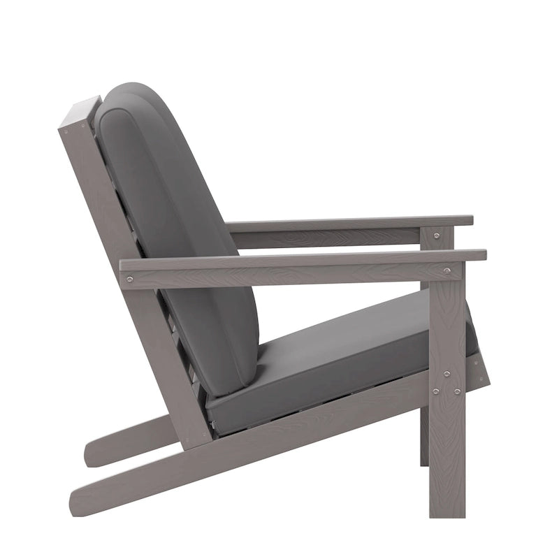 All-Weather Poly Resin Adirondack Loveseat & Cushions