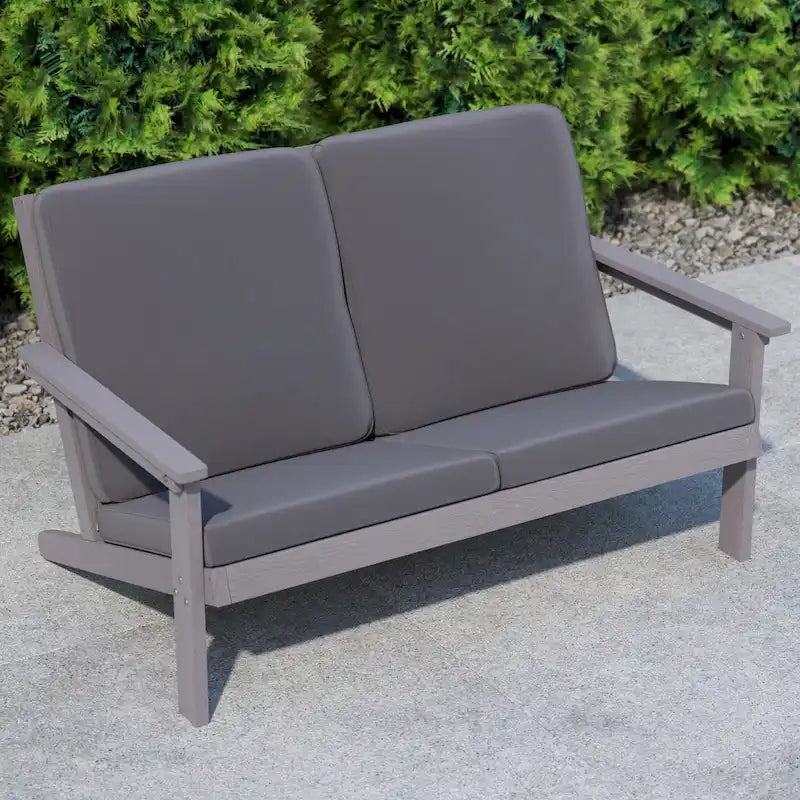 All-Weather Poly Resin Adirondack Loveseat & Cushions