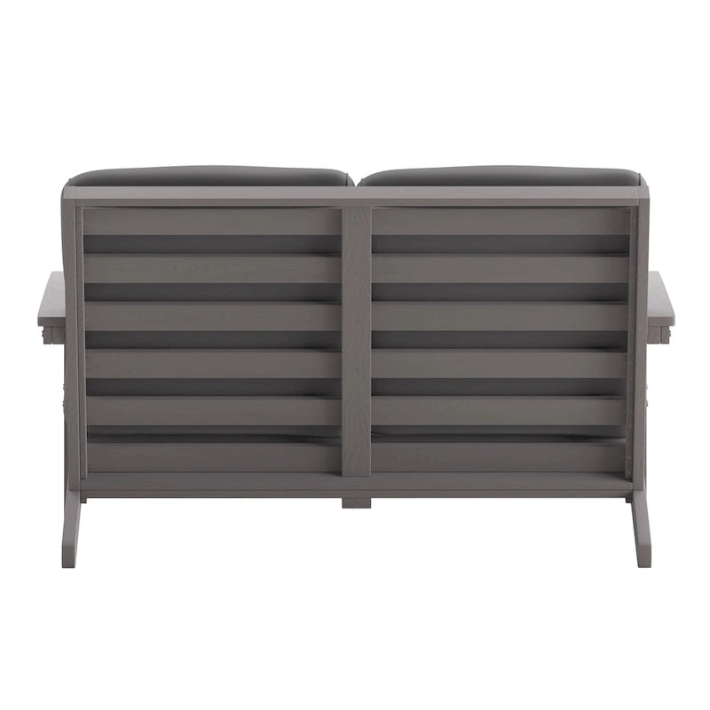 All-Weather Poly Resin Adirondack Loveseat & Cushions