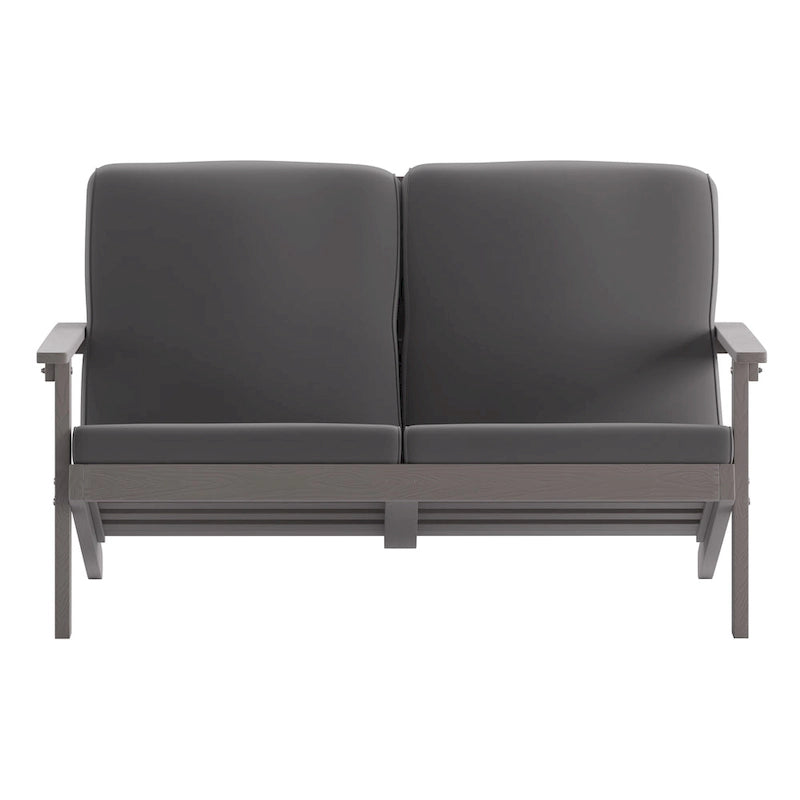 All-Weather Poly Resin Adirondack Loveseat & Cushions