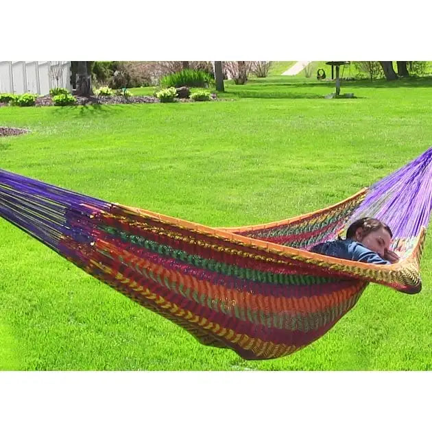 Sunnydaze XXL Thick Cord Mayan Hammock & Hammock Stand