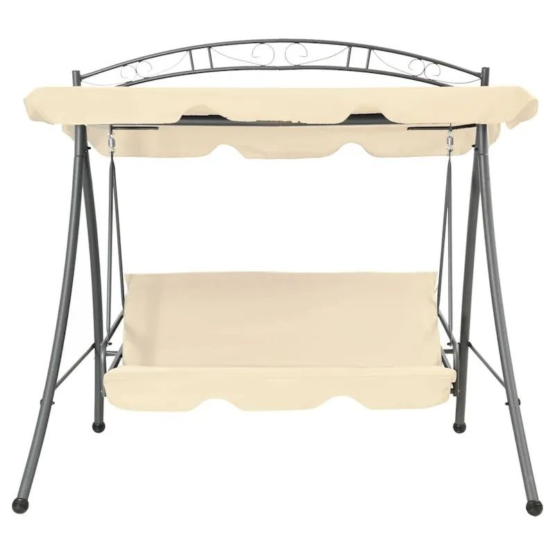vidaXL Patio Swing Chair Outdoor Bench with Canopy and Cushion Swing Seat