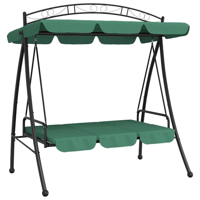 vidaXL Patio Swing Chair Outdoor Bench with Canopy and Cushion Swing Seat