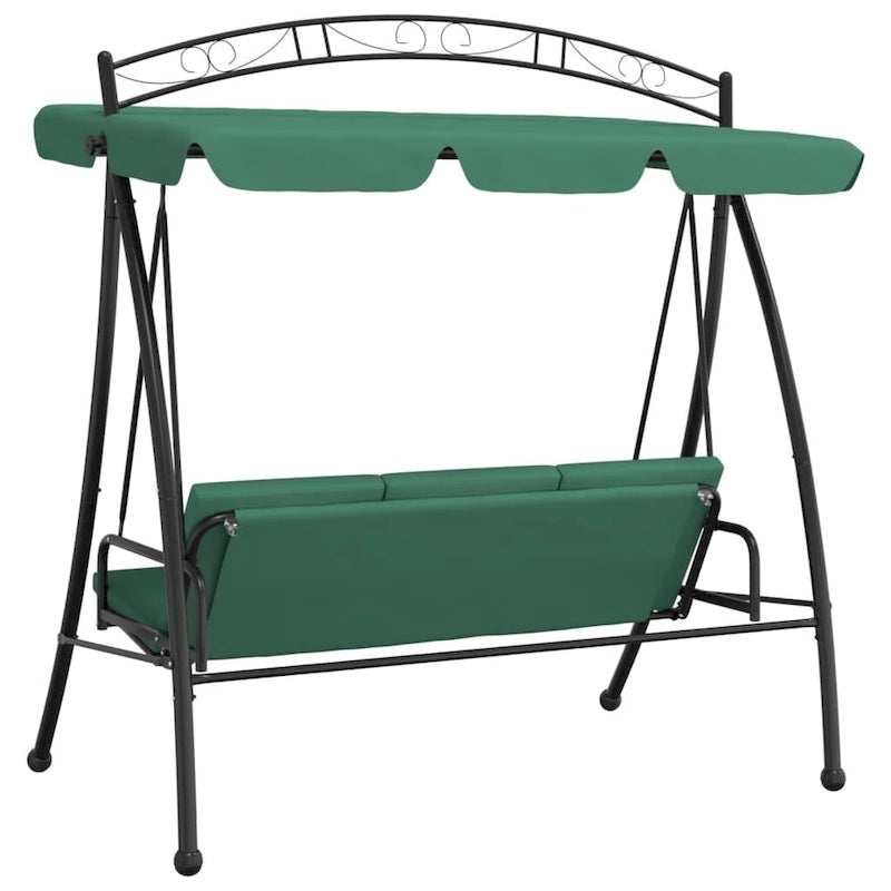 vidaXL Patio Swing Chair Outdoor Bench with Canopy and Cushion Swing Seat