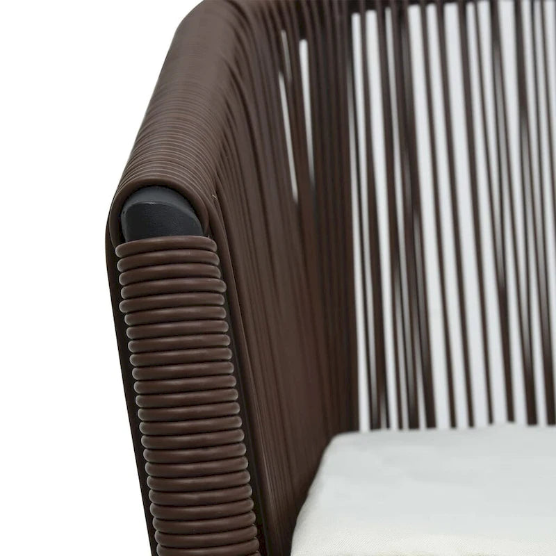 vidaXL Patio Chairs 2 Pcs Wicker Patio Dining Chair with Cushion PE Rattan