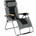 Oversize Folding Adjustable Padded Zero Gravity Lounge Chair - 29.5  x 29  - 63  x 33  - 44.5  (L x W x H)