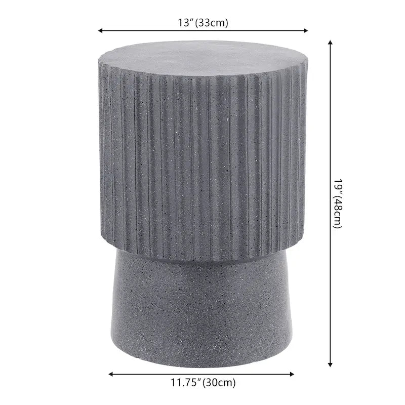 Kline 19  Modern Art Deco Tambour Accent Table , by JONATHAN Y
