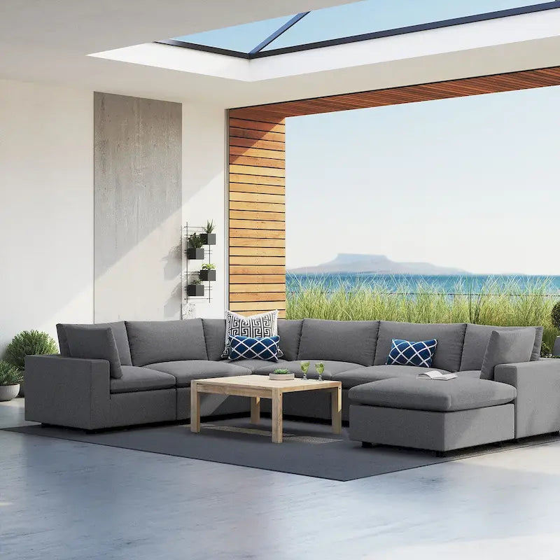 Commix 7-Piece Sunbrella Outdoor Patio Sectional Sofa