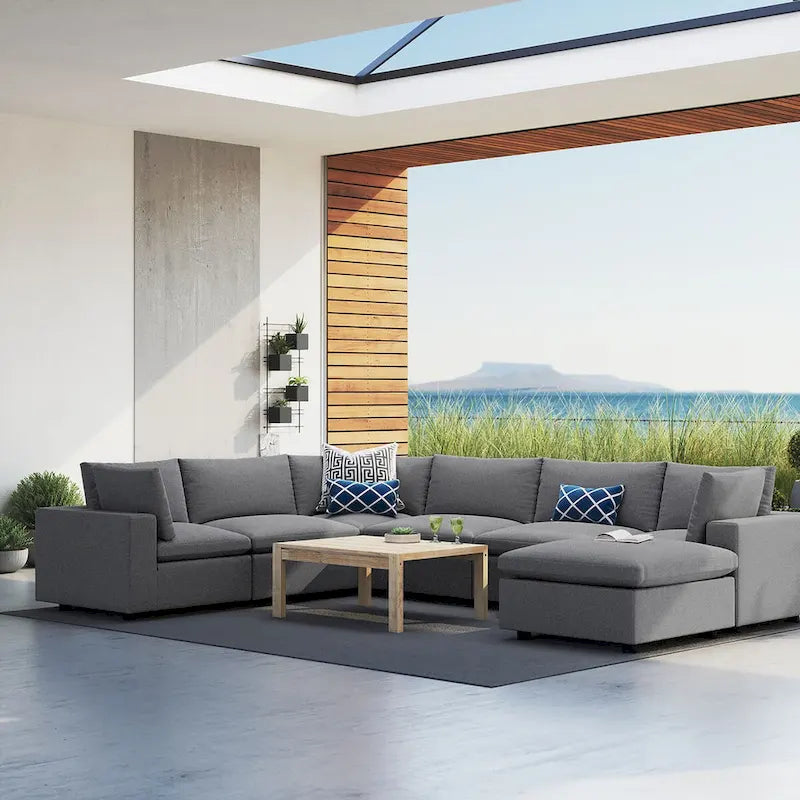 Commix 7-Piece Sunbrella Outdoor Patio Sectional Sofa