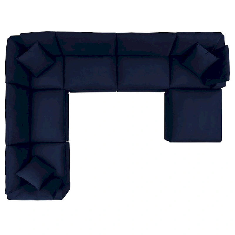 Commix 7-Piece Sunbrella Outdoor Patio Sectional Sofa